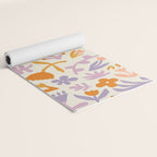 Vintage abstract flower art pattern Yoga Mat Gallery Image 2