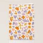 Vintage abstract flower art pattern Stationery Card Gallery Image 2