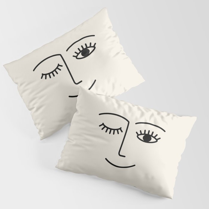 Wink (Off White) Pillow Sham Gallery Image 3