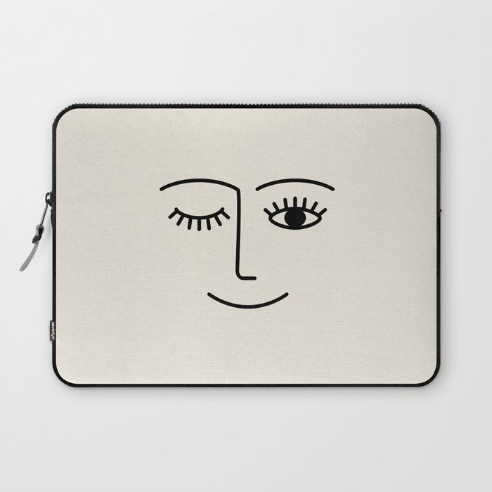 Wink (Off White) Laptop Sleeve Gallery Image 1