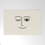 Wink (Off White) Welcome Mat Gallery Image 1