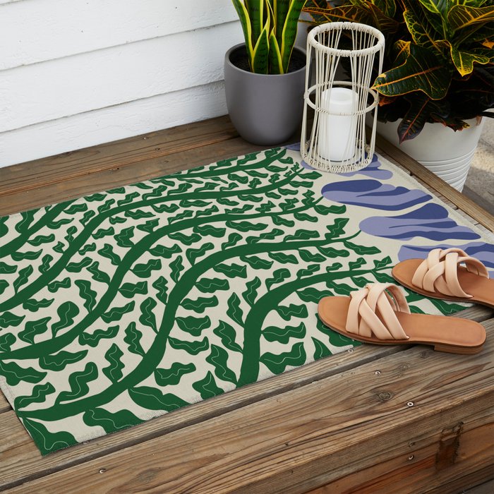 Green Leaf Outdoor Rug Gallery Image 2