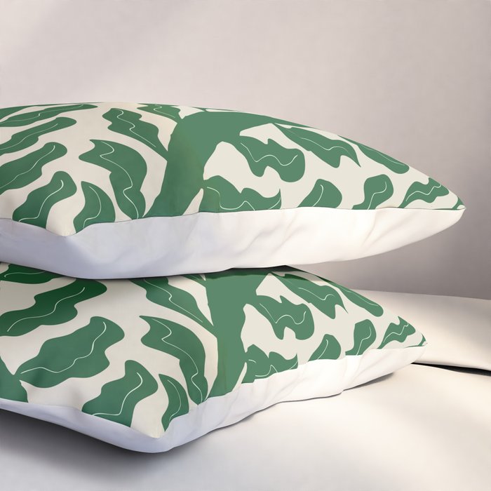 Green Leaf Pillow Sham Gallery Image 3