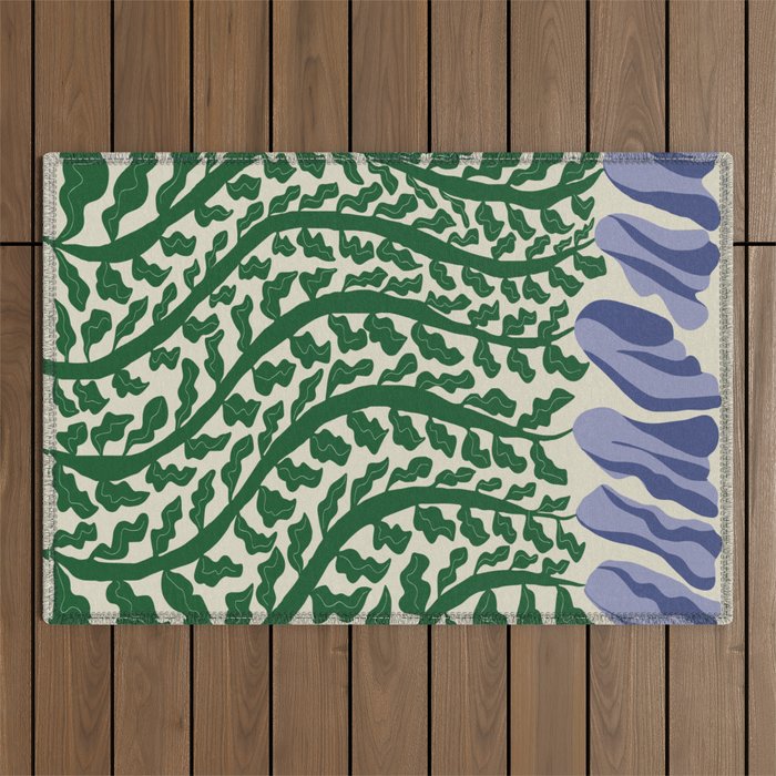 Green Leaf Outdoor Rug Gallery Image 1
