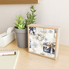 Christmas Holiday Blue Gifts Watercolor Illustration Mini Art Print Gallery Image 2