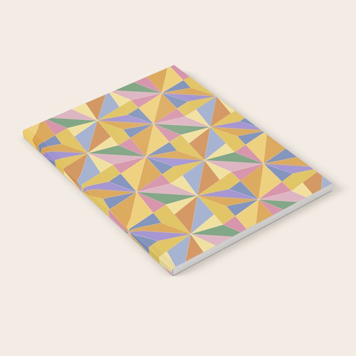 Kaleidoscope Tile Pattern IX Bright Colorful Summer Notebook Gallery Image 2