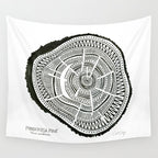 Ponderosa Pine - Black Wall Tapestry Gallery Image 4