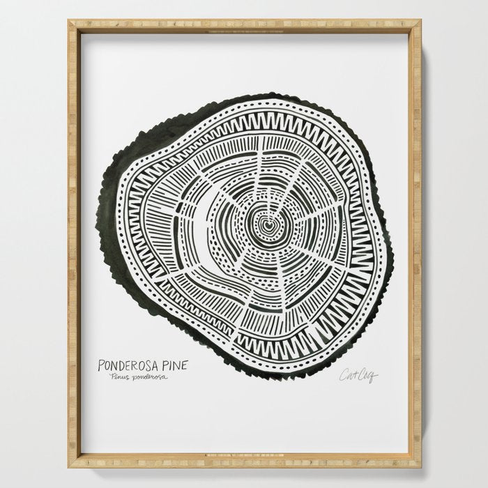 Ponderosa Pine - Black Serving Tray Gallery Image 1