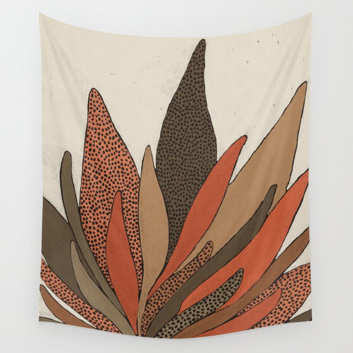 Patterned Plant Wall Tapestry Gallery Image 4