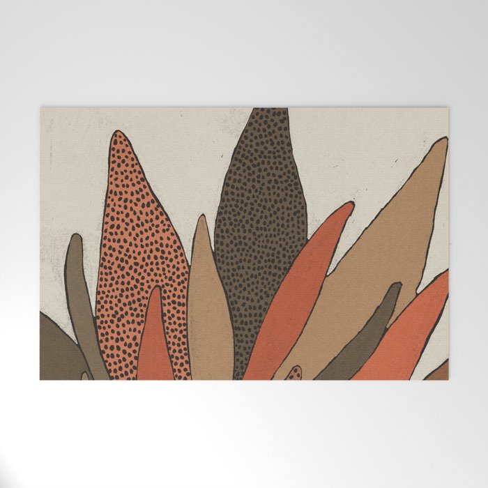 Patterned Plant Welcome Mat Gallery Image 1