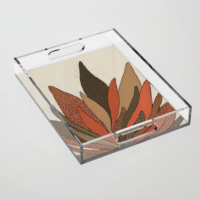 Patterned Plant Acrylic Tray Gallery Image 1