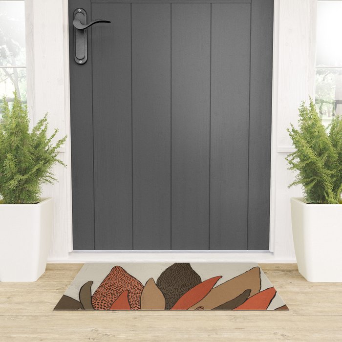 Patterned Plant Welcome Mat Gallery Image 3