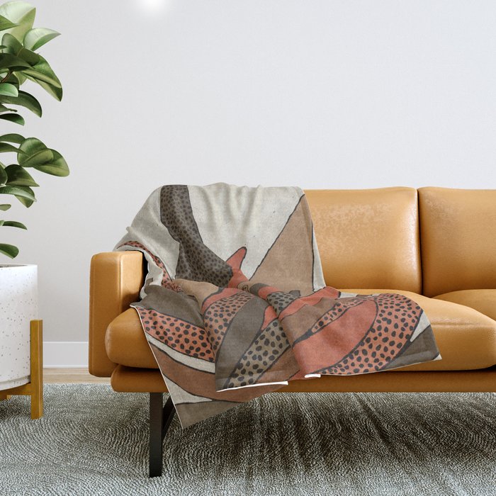 Patterned Plant Throw Blanket Gallery Image 1