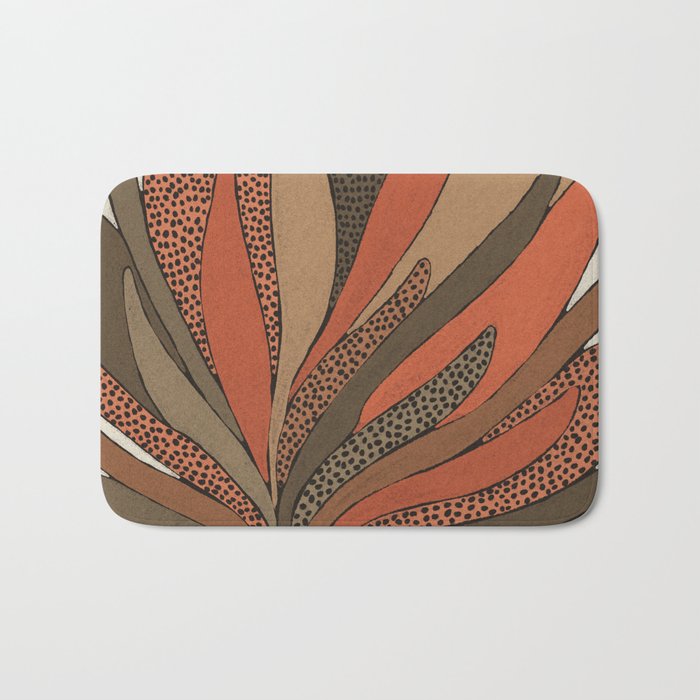 Patterned Plant Bath Mat Gallery Image 1