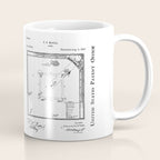Baseball Patent - Sports Fan Softball Baseball Art - Black Chalkboard Coffee Mug Gallery Image 1
