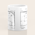 Baseball Patent - Sports Fan Softball Baseball Art - Black Chalkboard Coffee Mug Gallery Image 4