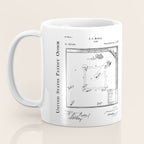 Baseball Patent - Sports Fan Softball Baseball Art - Black Chalkboard Coffee Mug Gallery Image 3