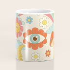 retro fantasy , boho mushroom rainbow trip Coffee Mug Gallery Image 4