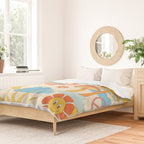 retro fantasy , boho mushroom rainbow trip Duvet Cover Gallery Image 2