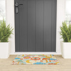 retro fantasy , boho mushroom rainbow trip Welcome Mat Gallery Image 3