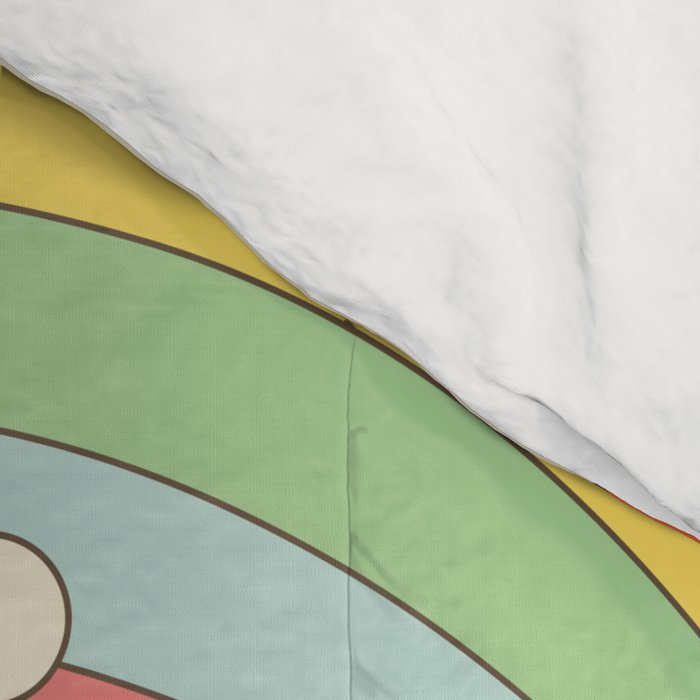 retro fantasy , boho mushroom rainbow trip Comforter Gallery Image 4
