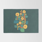 Bird in mid-century garden Rug Gallery Image 2