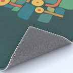 Bird in mid-century garden Rug Gallery Image 4