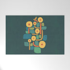 Bird in mid-century garden Welcome Mat Gallery Image 1
