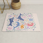 Ocean Whimsy: Charming Underwater Creatures Rug Gallery Image 1