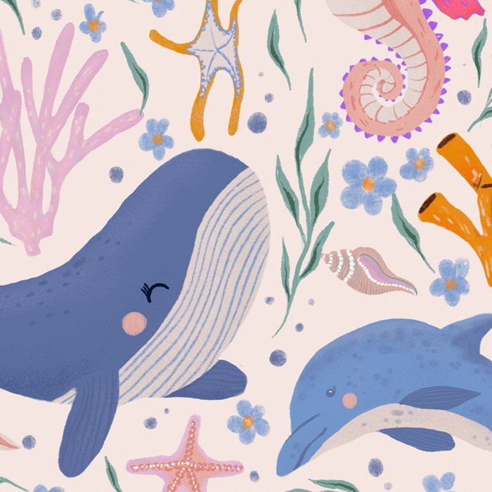 Ocean Whimsy: Charming Underwater Creatures Coffee Mug Gallery Image 2