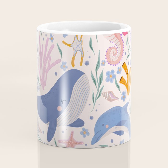 Ocean Whimsy: Charming Underwater Creatures Coffee Mug Gallery Image 4