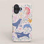 Ocean Whimsy: Charming Underwater Creatures iPhone Case Gallery Image 1