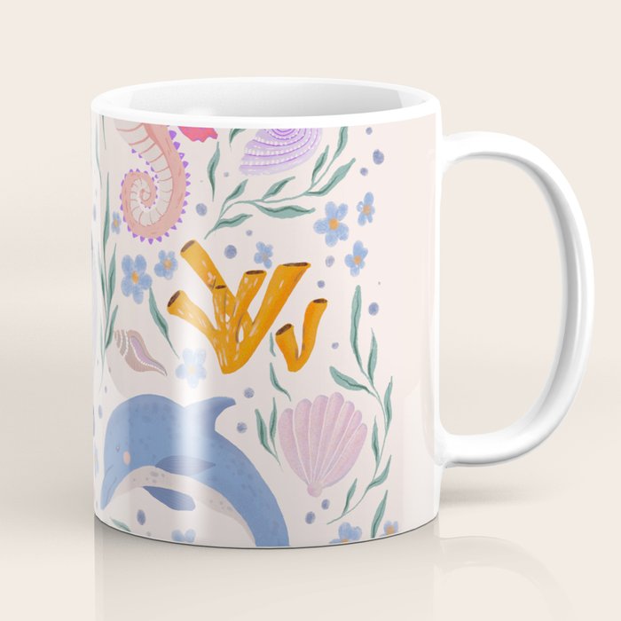 Ocean Whimsy: Charming Underwater Creatures Coffee Mug Gallery Image 1