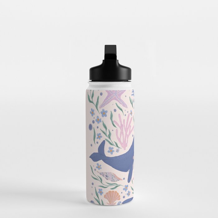 Ocean Whimsy: Charming Underwater Creatures Water Bottle Gallery Image 3