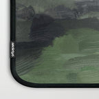 Before Nightfall - Navy Indigo Blue White Clouds Green Farmland Horizon Abstract Nature Painting Laptop Sleeve Gallery Image 3