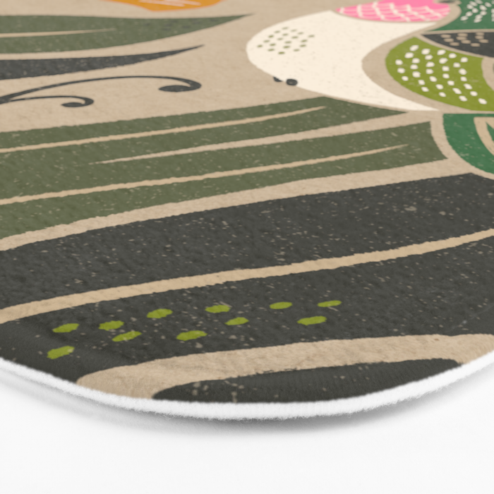 Hummingbird and Flowers Bath Mat Gallery Image 3