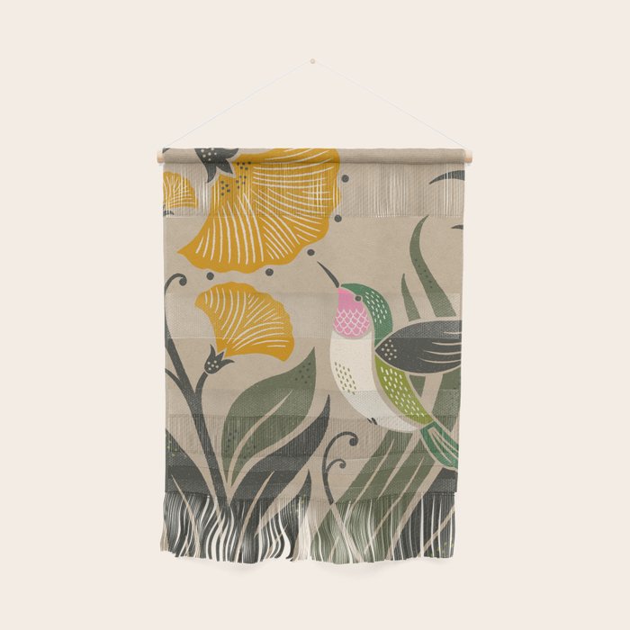 Hummingbird and Flowers Wall Hanging Gallery Image 1