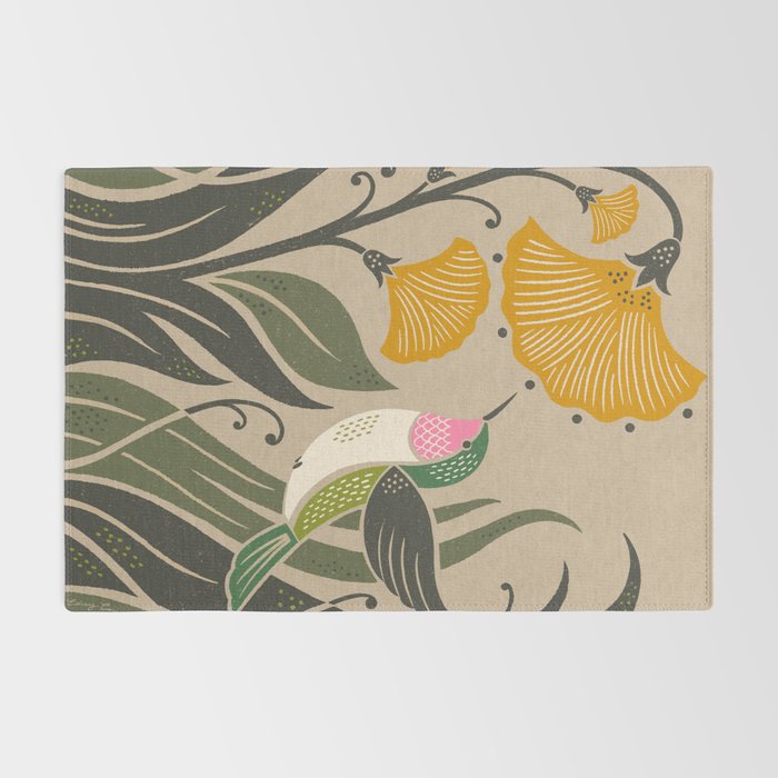 Hummingbird and Flowers Rug Gallery Image 2