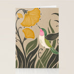 Hummingbird and Flowers Stationery Card Gallery Image 2