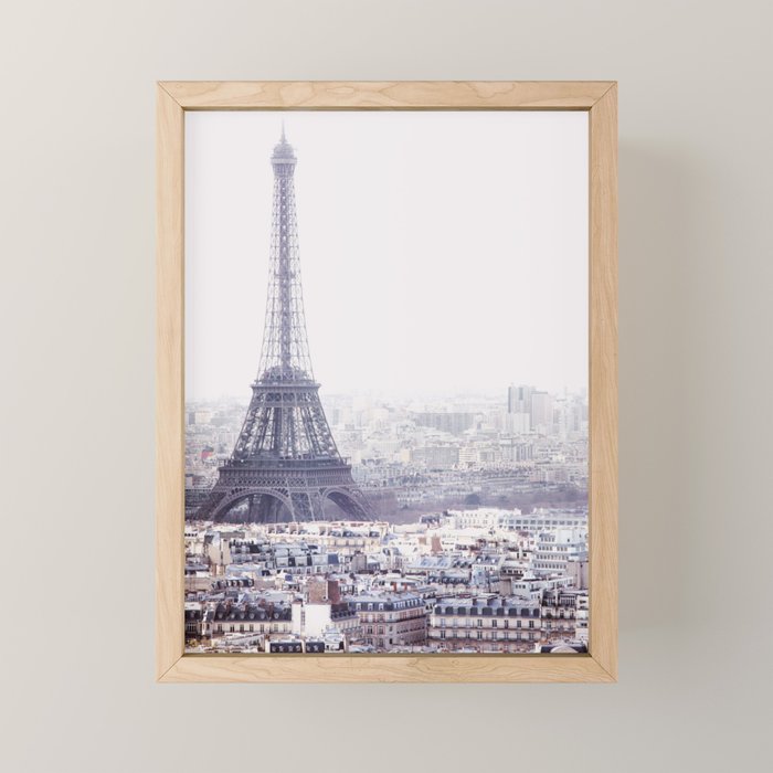 Paris Skyline with Eiffel Tower Mini Art Print Gallery Image 1