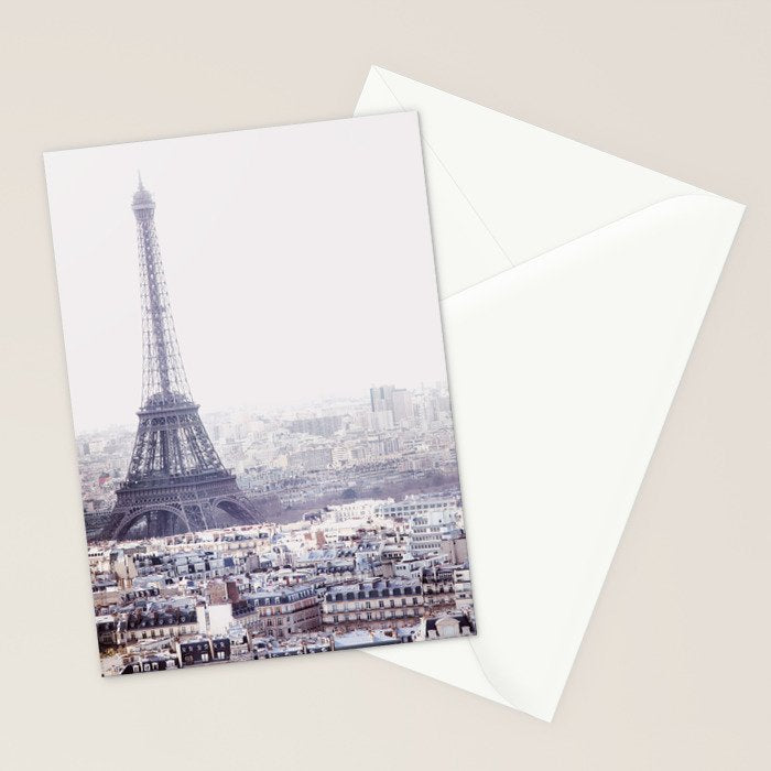 Paris Skyline with Eiffel Tower Stationery Card Gallery Image 2