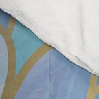 Flower Bloom, Teal, Turquoise, Purple, Gold Comforter Gallery Image 4