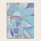 Flower Bloom, Teal, Turquoise, Purple, Gold Notebook Gallery Image 4