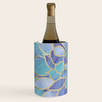 Flower Bloom, Teal, Turquoise, Purple, Gold Wine Chiller Gallery Image 2