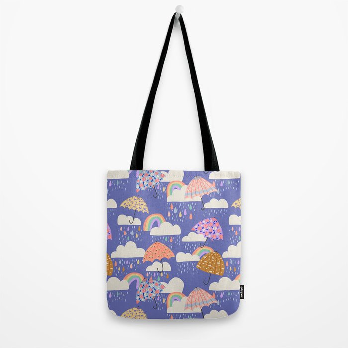 Spring Rain with Umbrellas Tote Bag Gallery Image 2