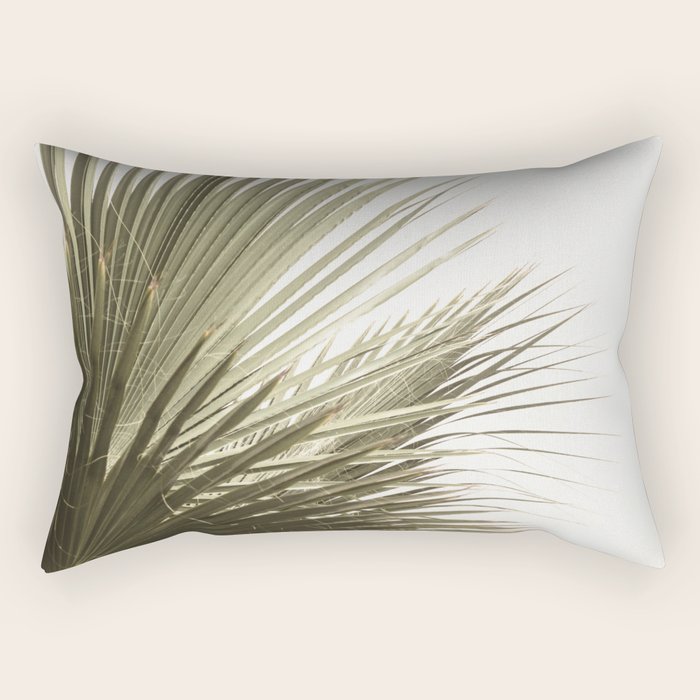 Palm Leaf Tropical Rectangular Pillow Gallery Image 2