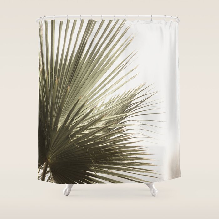 Palm Leaf Tropical Shower Curtain Gallery Image 1