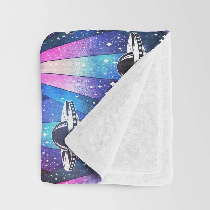 Cosmic UFO Throw Blanket Gallery Image 3