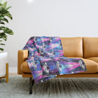 Cosmic UFO Throw Blanket Gallery Image 1