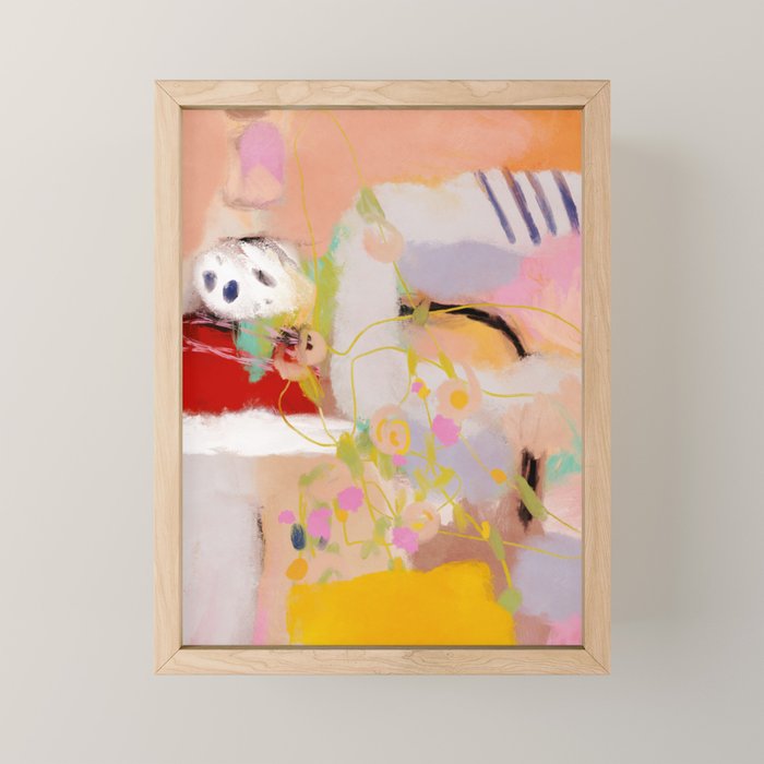 abstract summer garden Mini Art Print Gallery Image 1